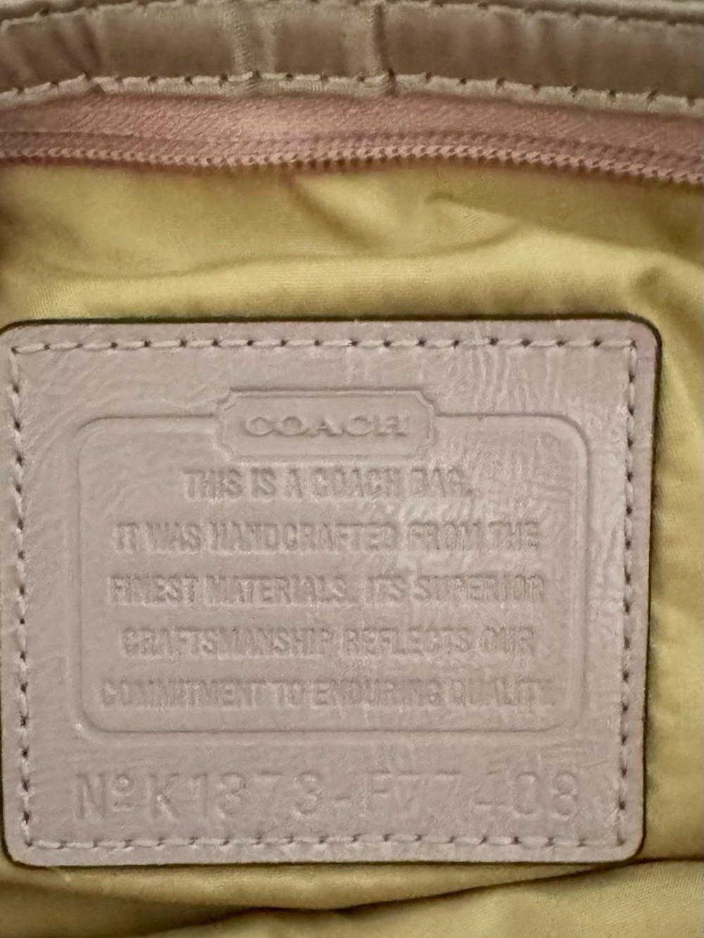Coach Dusty Pink Signature Nylon Crossbody Bag - Picture 4 of 6
